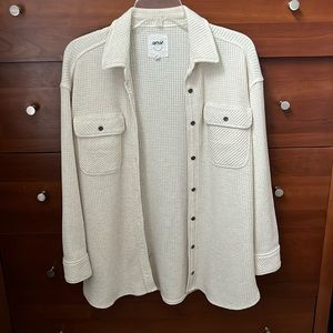 Aerie Lumberjane Waffle Shacket, XS (Oversized) NWOT!
